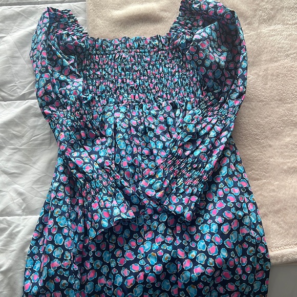 Never Worn Lilly Pulitzer Beyonca Smocked Cheetah Mini Dress Size Small - Picture 2 of 3